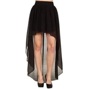 BCBGeneration High Low Mini/Maxi Skirt in Black Size Small